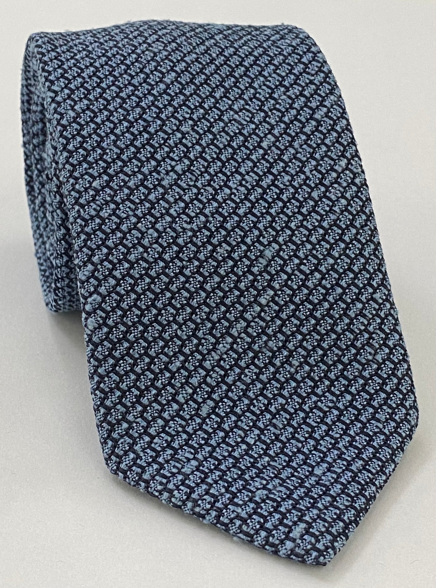 Powder Blue Shantung Grenadine Grossa Silk Tie SHGT-5