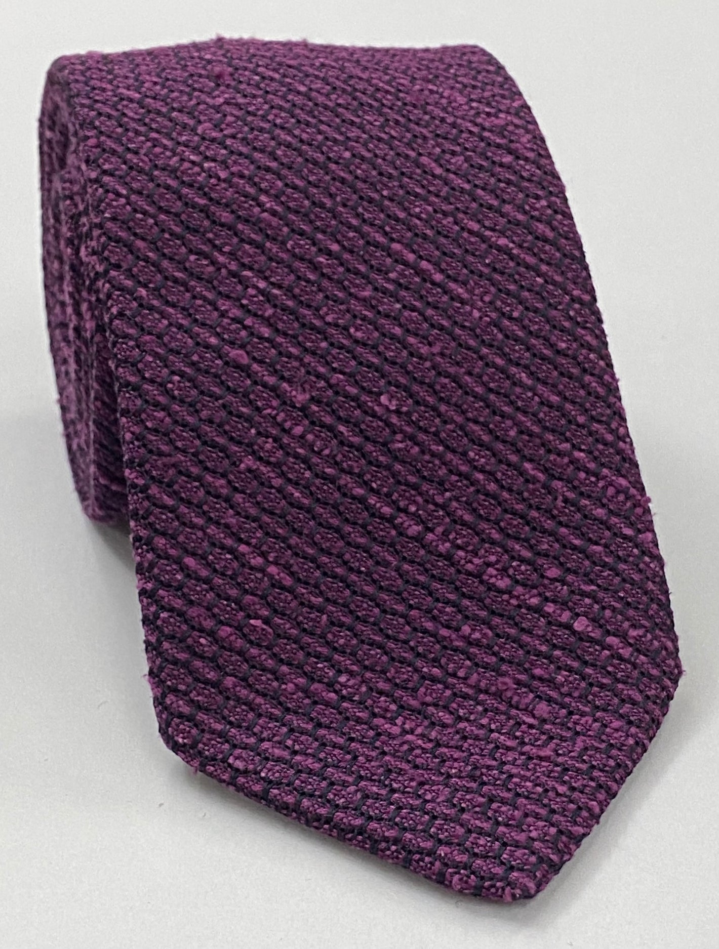 Purple Shantung Grenadine Grossa Silk Tie SHGT-8