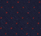 {[en]:Dark Red on Midnight Blue Shantung Pin Dot Silk Bow Tie