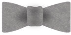 {[en]:Silver Gray Shantung Solid Silk Bow Tie