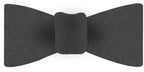 {[en]:Charcoal Gray Shantung Solid Silk Bow Tie