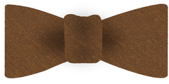 {[en]:Burnt Orange Shantung Solid Silk Bow Tie