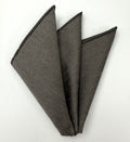 Charcoal Gray Shantung Solid Silk Pocket Square SHSOP-3