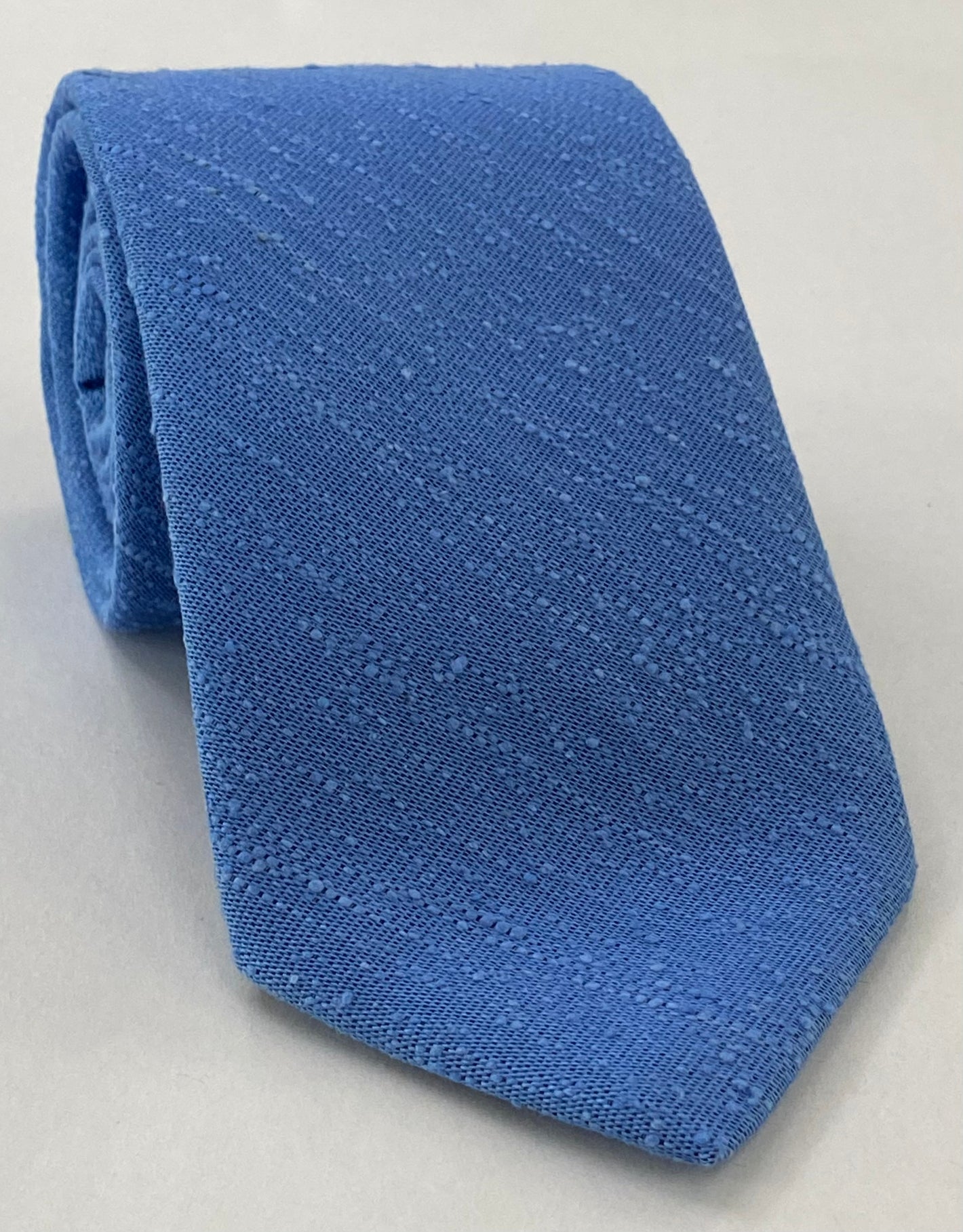 Sky Blue Shantung Solid Silk Tie SHSOT-2