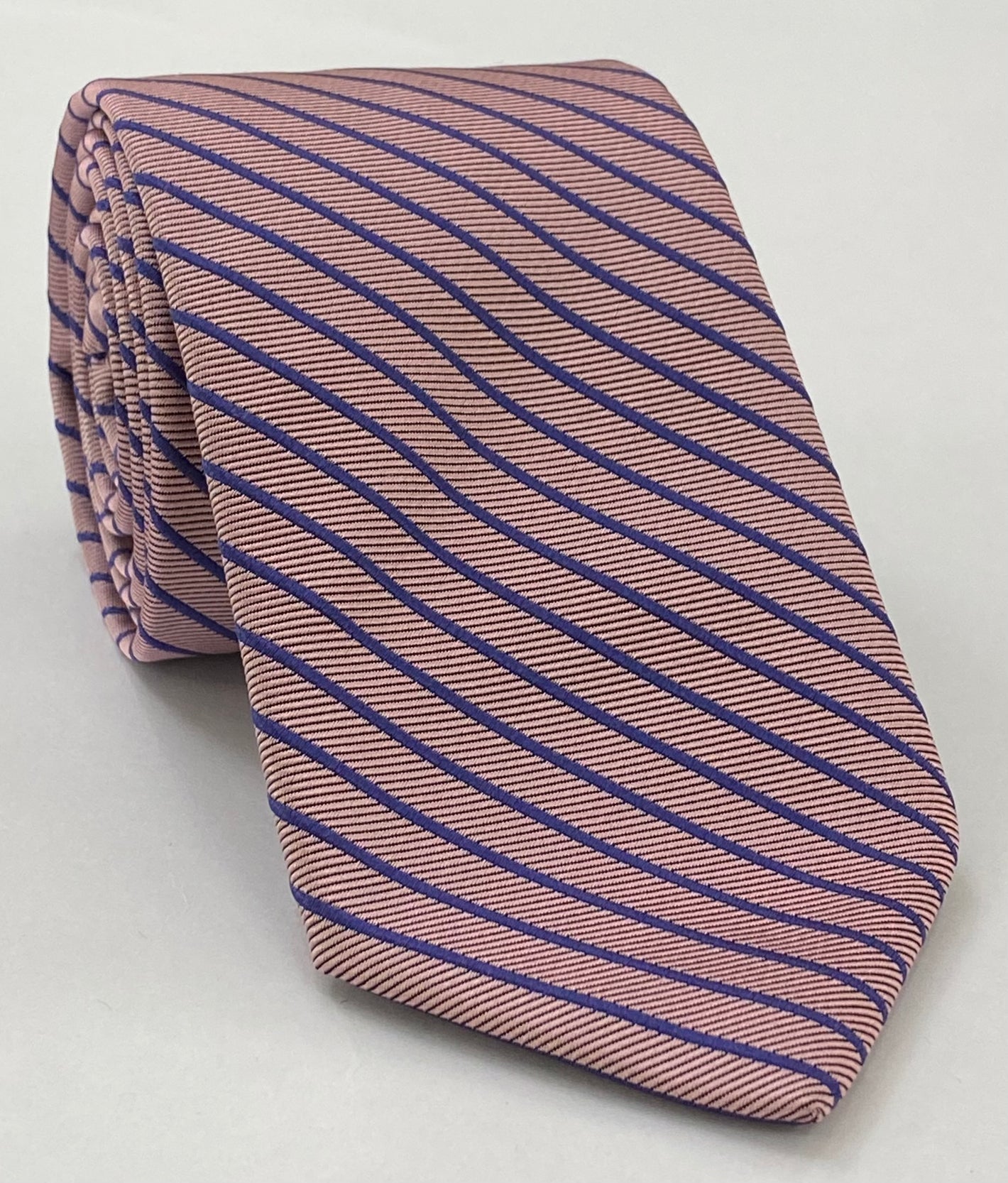 Lavender & Light Lavender Striped Silk Tie SST-25