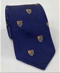 Red & Yellow on Dark Navy Blue Lincolns Inn Crest Silk Tie UKL-6