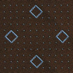 {[en]:Powder Blue on Brown English Geometric Silk Tie