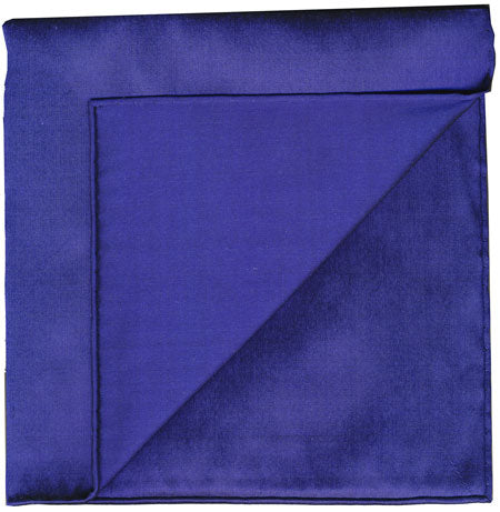 {[en]:Dark Blue Shot Thai Silk Pocket Square