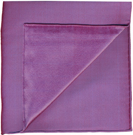 {[en]:Blueish Red Shot Thai Silk Pocket Square