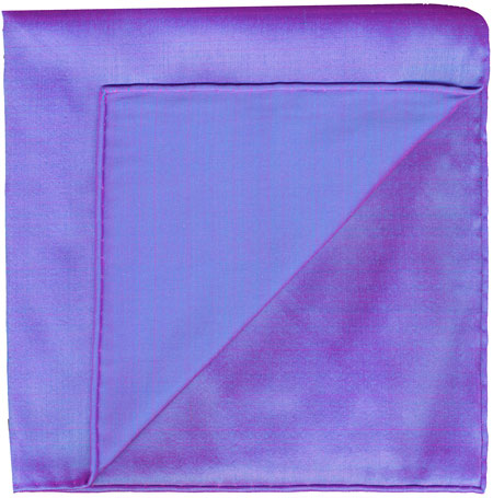 {[en]:Pinkish Turquoise Shot Thai Silk Pocket Square