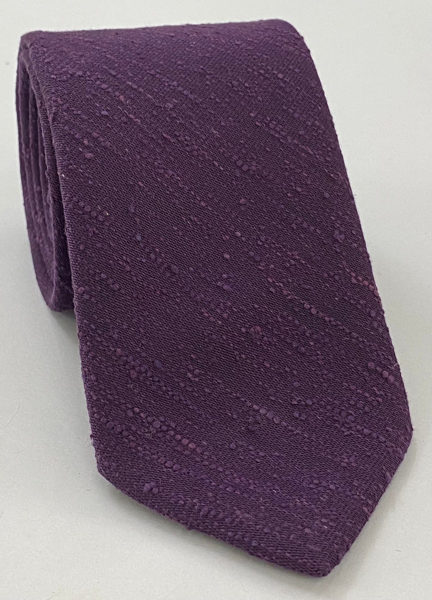 Purple Shantung Solid Silk Tie SHSOT-9