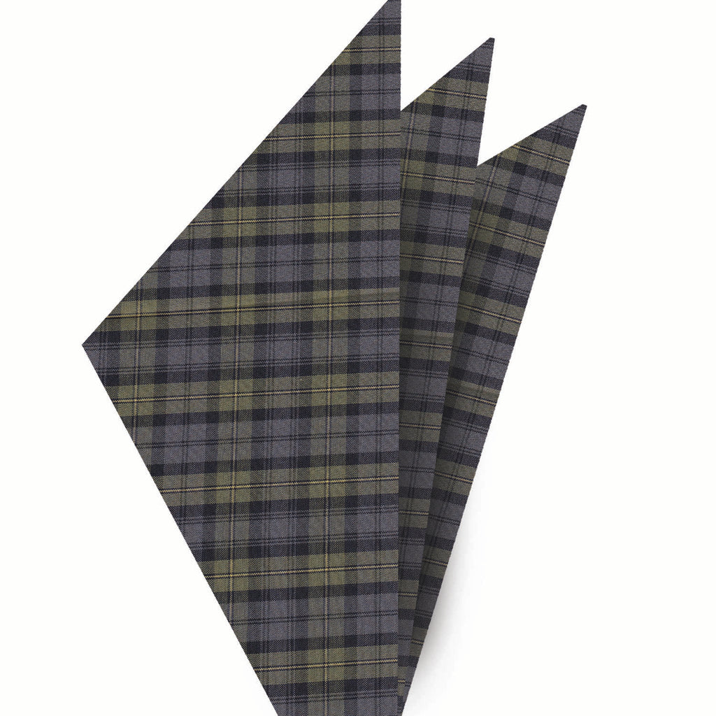{[en]:Gordon Tartan Cotton Pocket square