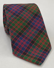 MacDonald of Clanranald Tartan Silk Tie TAT-11 Navy Blue, Red, Black & Forest Green