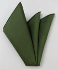森林綠色泰絲緞口袋巾 THP-10
