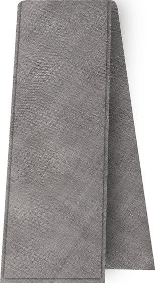 Silver Gray Shot Thai Silk Scarf Single Layer With Rolled Edges #16