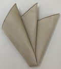 Cream Shot Thai Silk Pocket Square THP-22