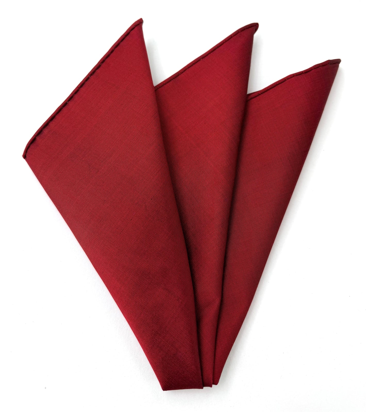 ダークレッド タイ産 ショットシルク ポケットチーフ 62