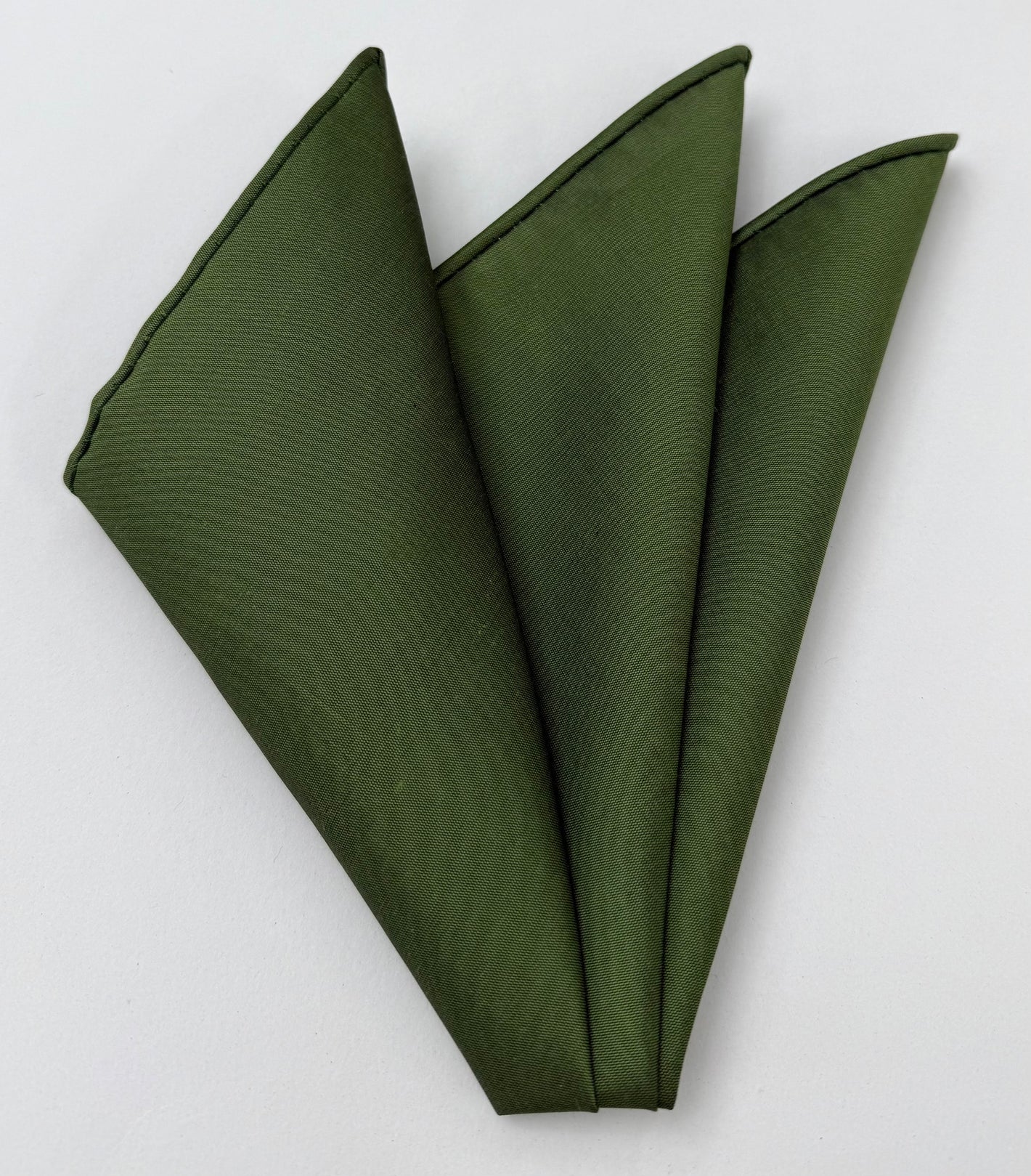 フォレストグリーンのタイ・ショットシルク製ポケットチーフ #69