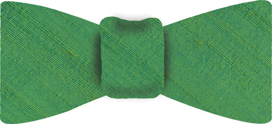 {[en]:Lime Green Thai Rough Silk Bow Tie