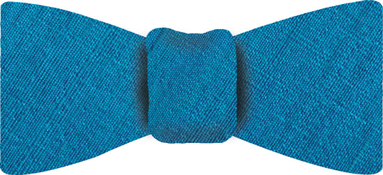 {[en]:Ocean Blue Thai Rough Silk Bow Tie