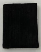 Black Thai Rough Silk Wallet with Currency Folds THRCW-10