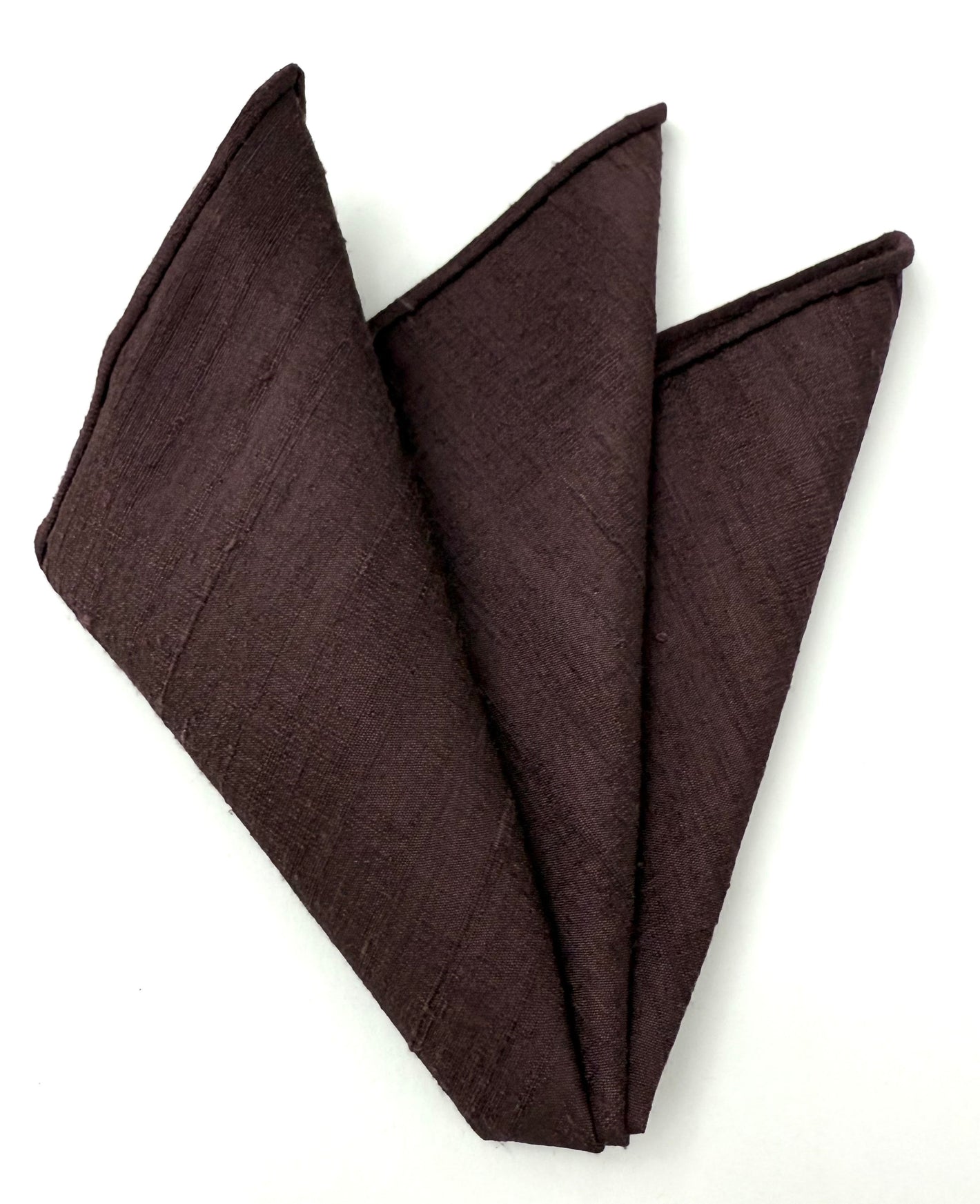 Plum Thai Rough Silk Pocket Square THRP-9