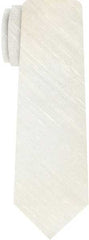 {[en]:Natural White Large Slubs Rough Thai Silk Tie