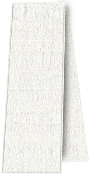 {[en]:Natural White Large Slubs Rough Thai Silk Scarf