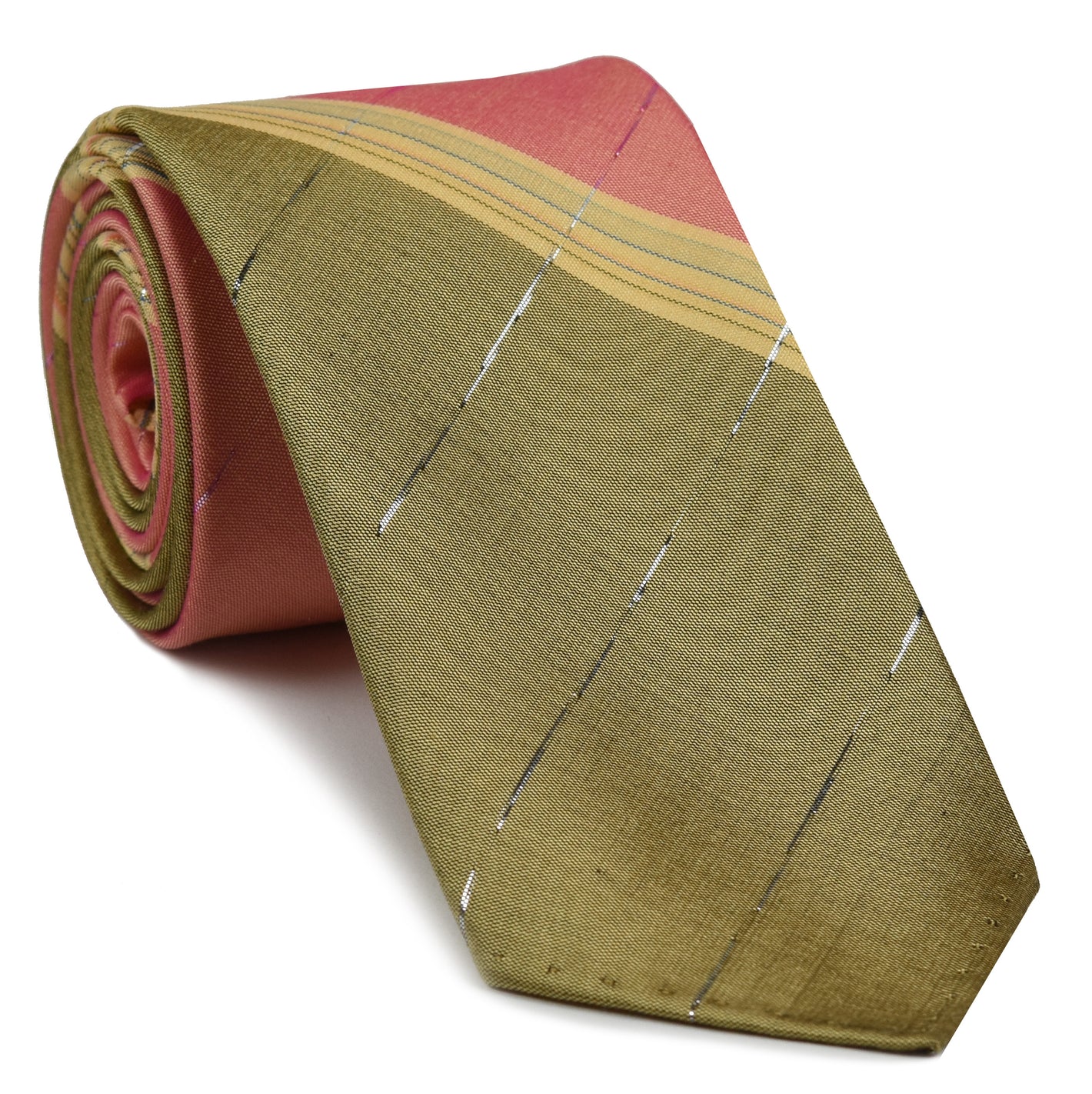 {[en]:Thai Striped Thai Silk Tie