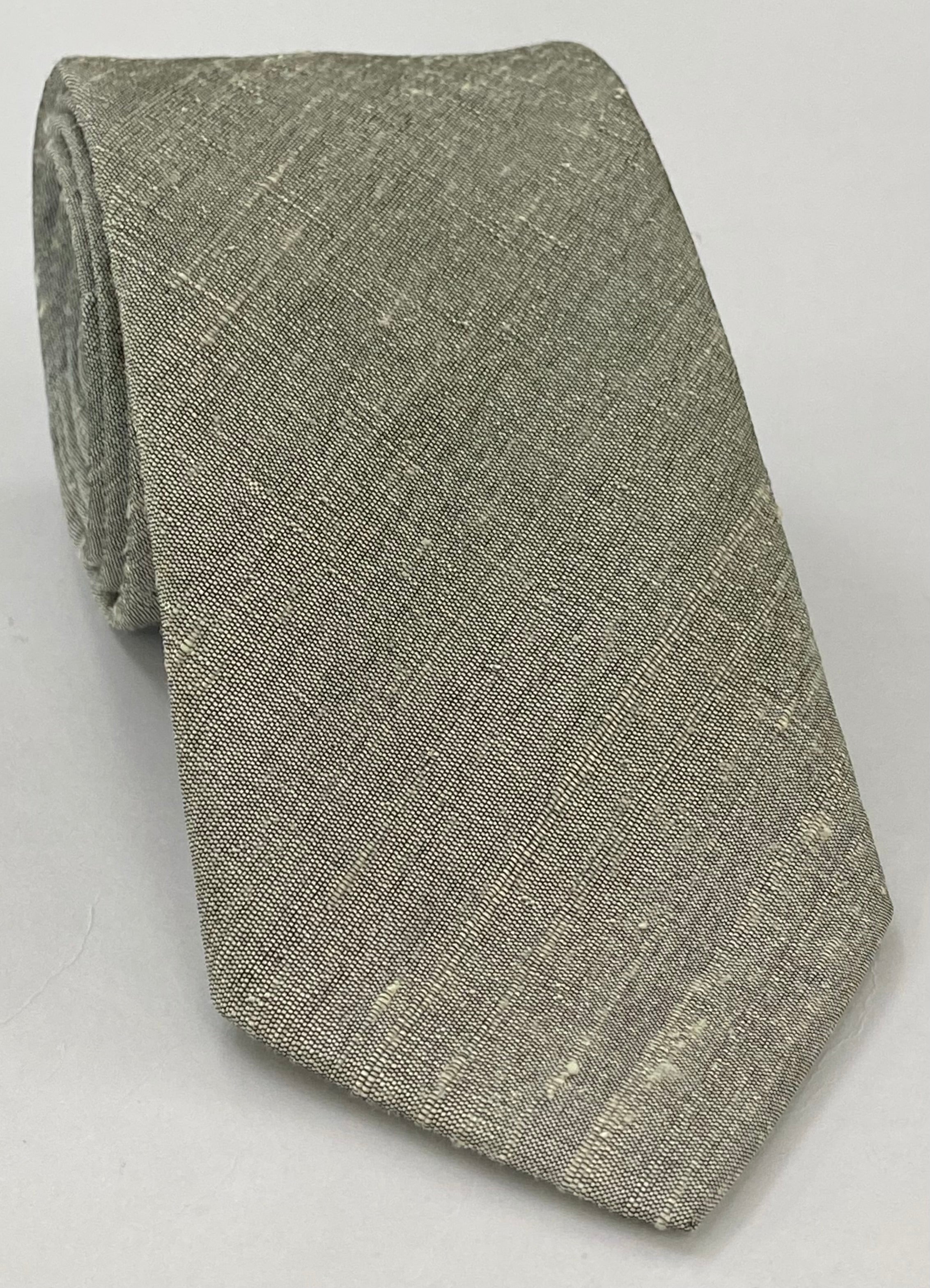 Medium Charcoal Gray Thai Rough Silk Tie THRT-2