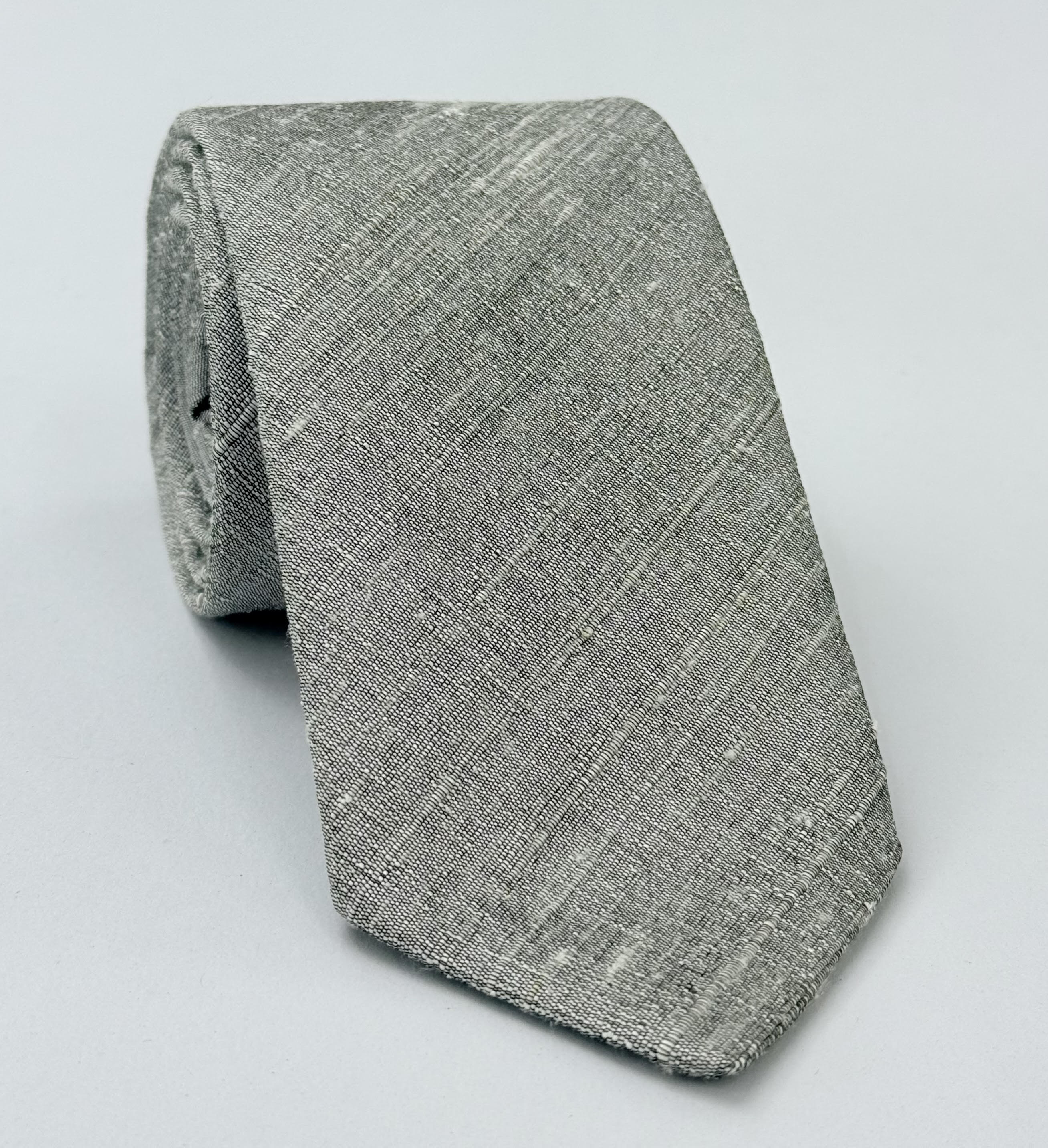 Gray Thai Rough Silk Tie THRT-3