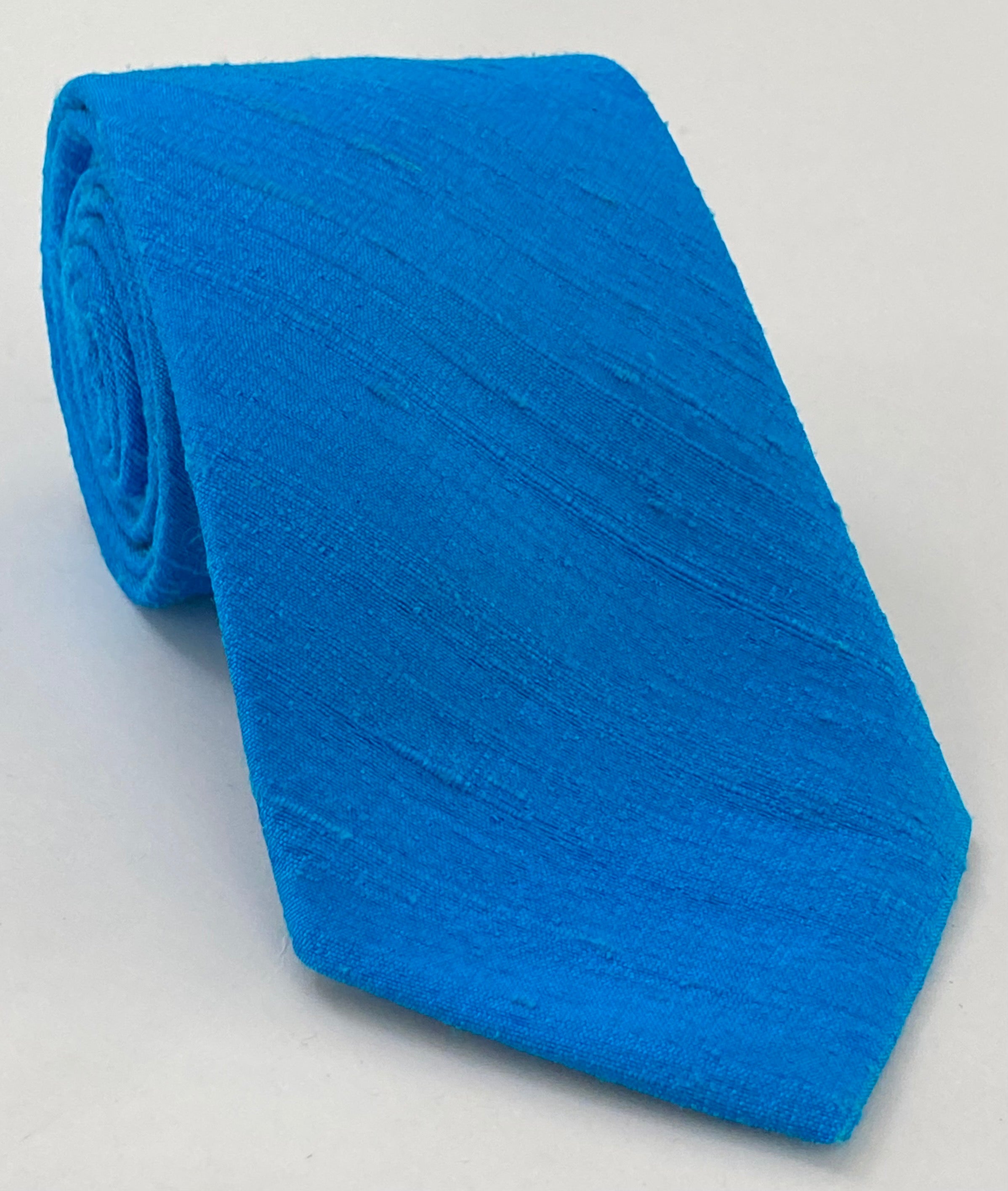 Ocean Blue Thai Rough Silk Tie THRT-5