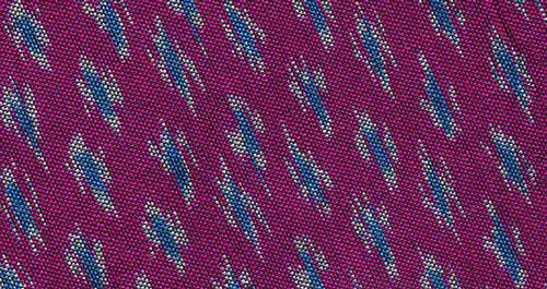 Sky Blue, White on Pink with Black Mudmee Silk Pocket Square # 20