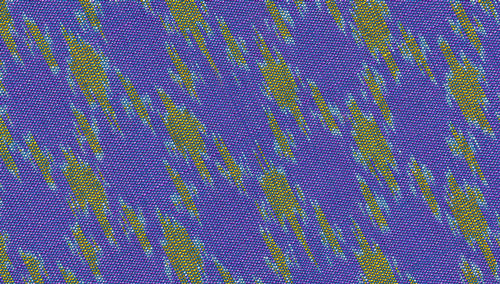 Yellow on Sky Blue Mudmee Silk Pocket Square # 33