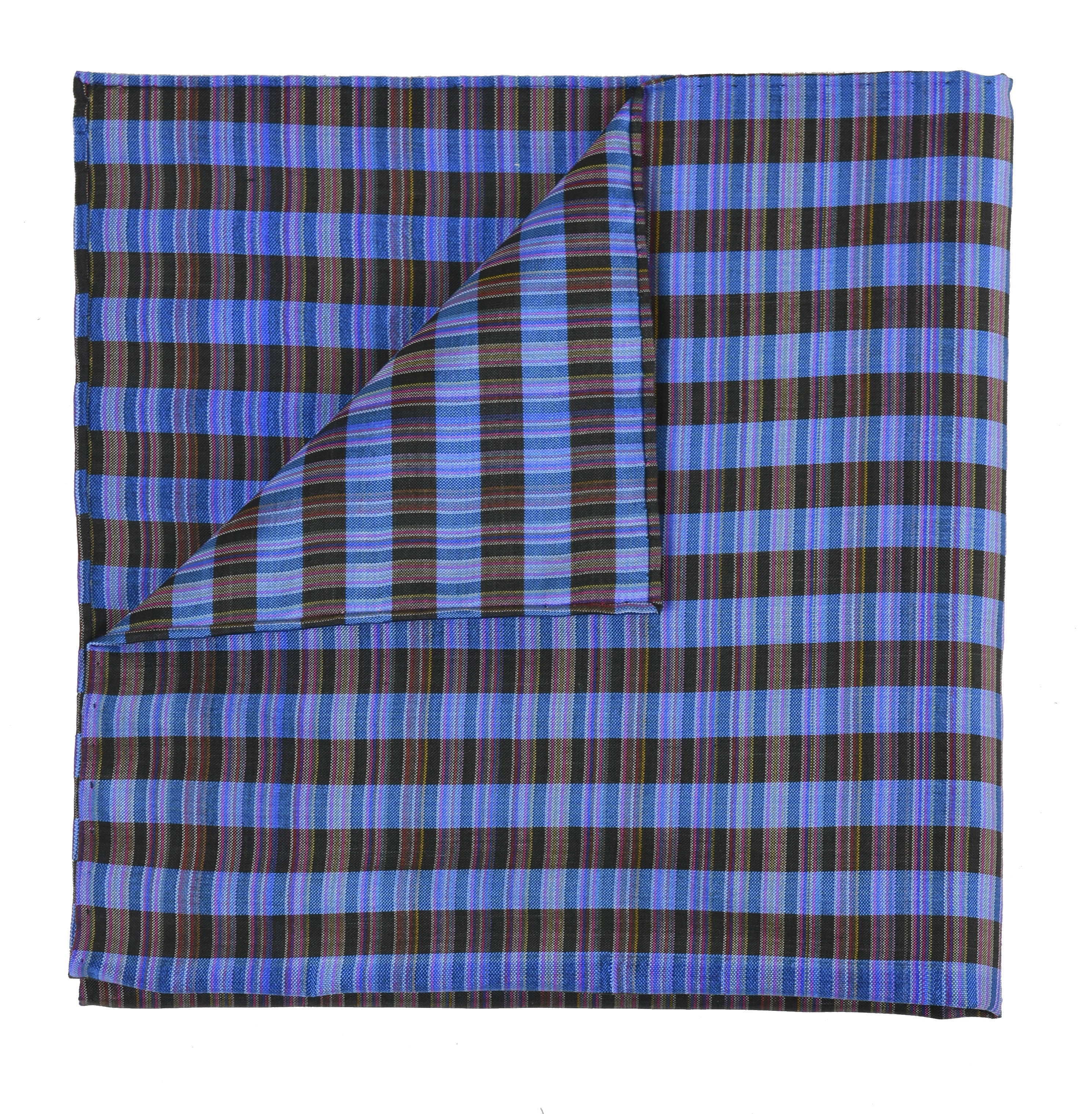 Thai Plaid Silk Pocket Square #1