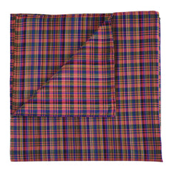 Thai Plaid Silk Pocket Square #3