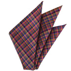 {[en]:Thai Plaid Silk Pocket Square