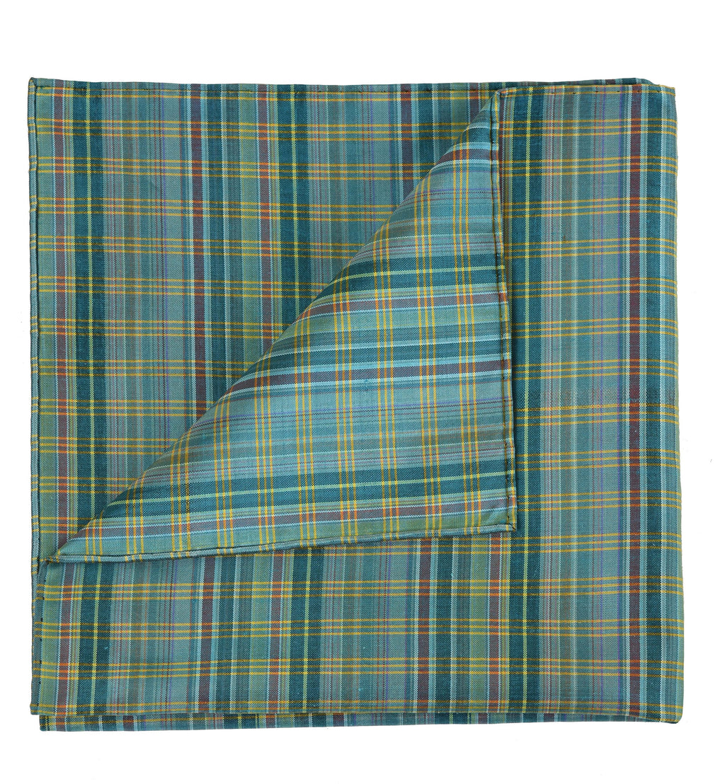 Sangdao Plaid Thai Silk Pocket Square