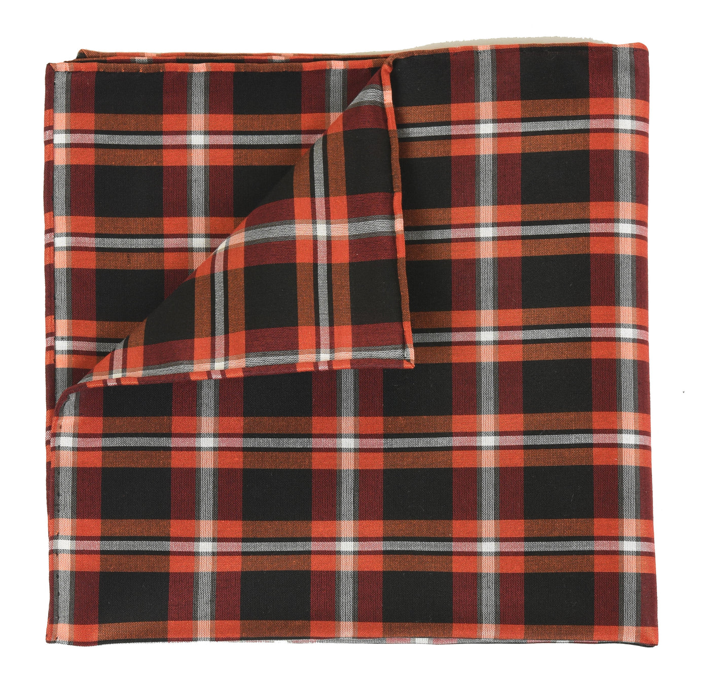 상다오 플래드 타이 실크 포켓 스퀘어 #41