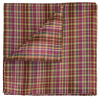 {[en]:Plaid Thai Silk Pocket Square