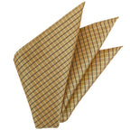 {[en]:Plaid Thai Silk Pocket Square