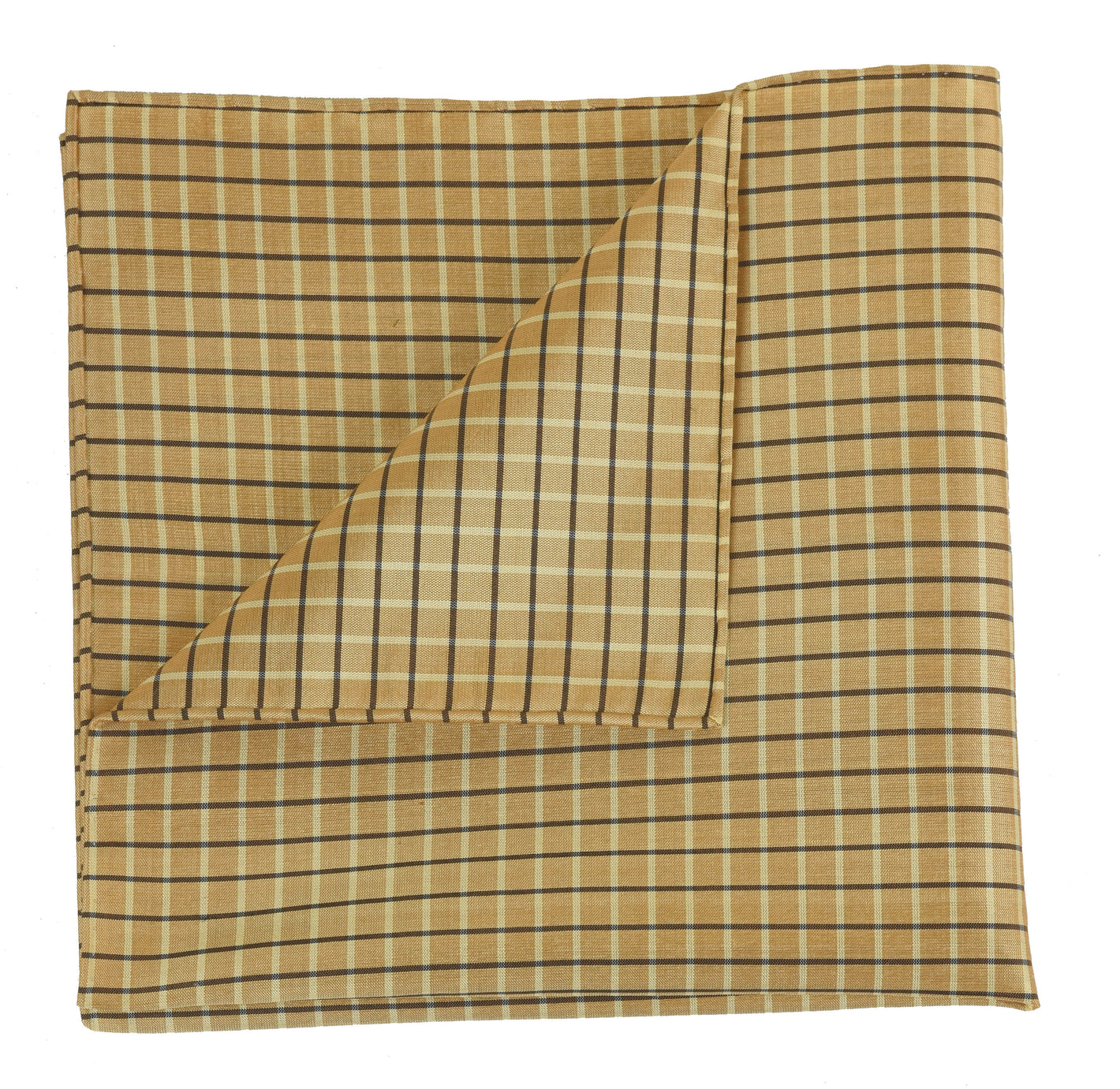 {[en]:Plaid Thai Silk Pocket Square