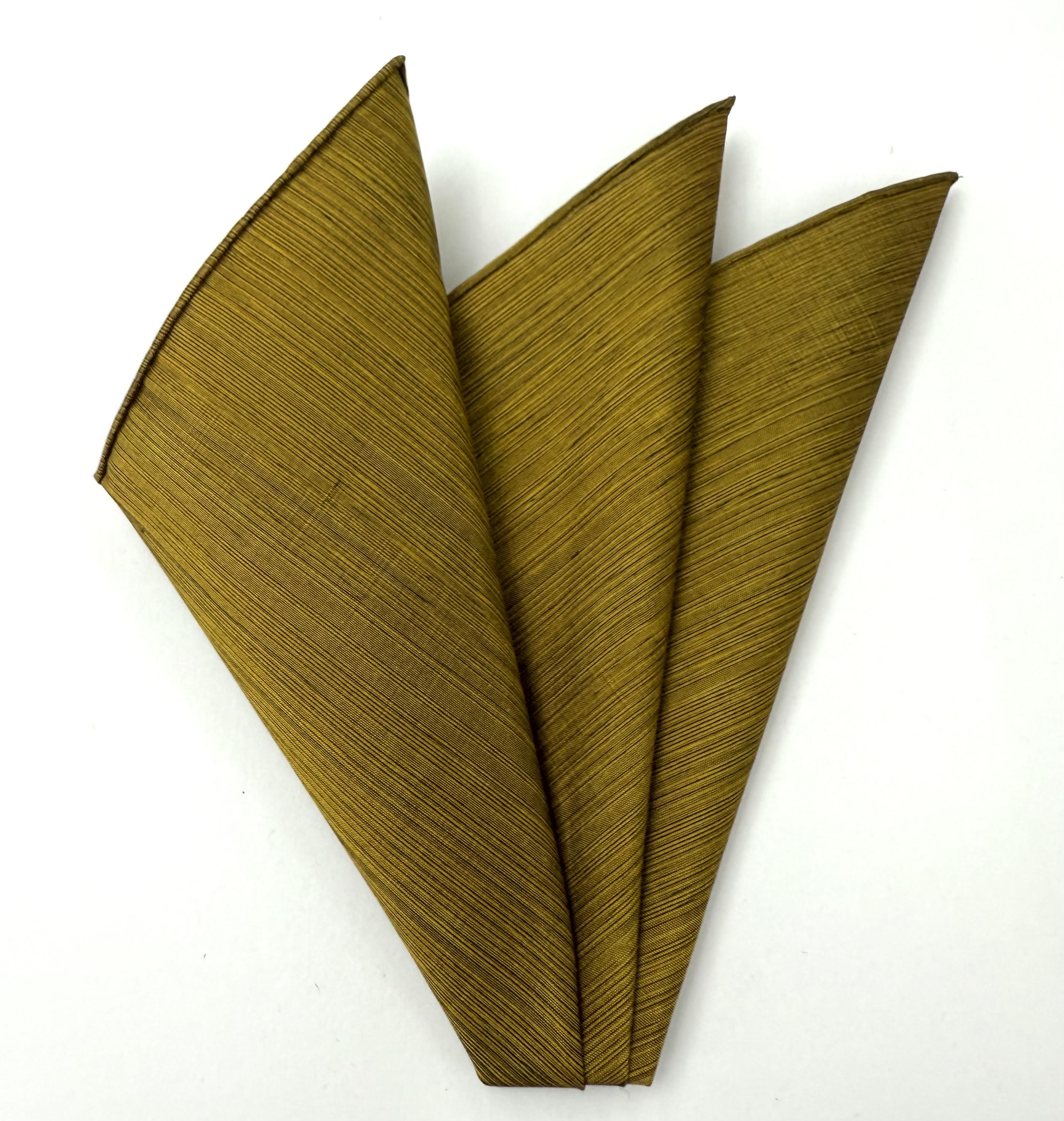 タイ サイフォン イエロー＆ブラック シルク ポケットチーフ 4