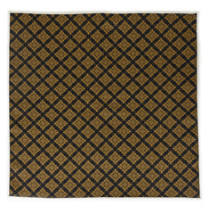 {[en]:Gold on Black Traditional Thai Print Silk Pocket Square
