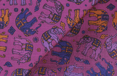 Sangdao Printed Thai Silk Pocket Square