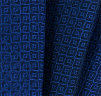 {[en]:Dark Blue Brocade Cotton Pocket Square