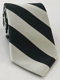 Silver & Black - Trinity Hall, Cambridge Stripe Silk Tie UKU-39