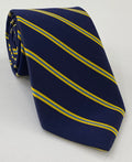 Yellow & Blue on Midnight Blue Yorkshire County Cricket Club Silk Tie UKCT-4