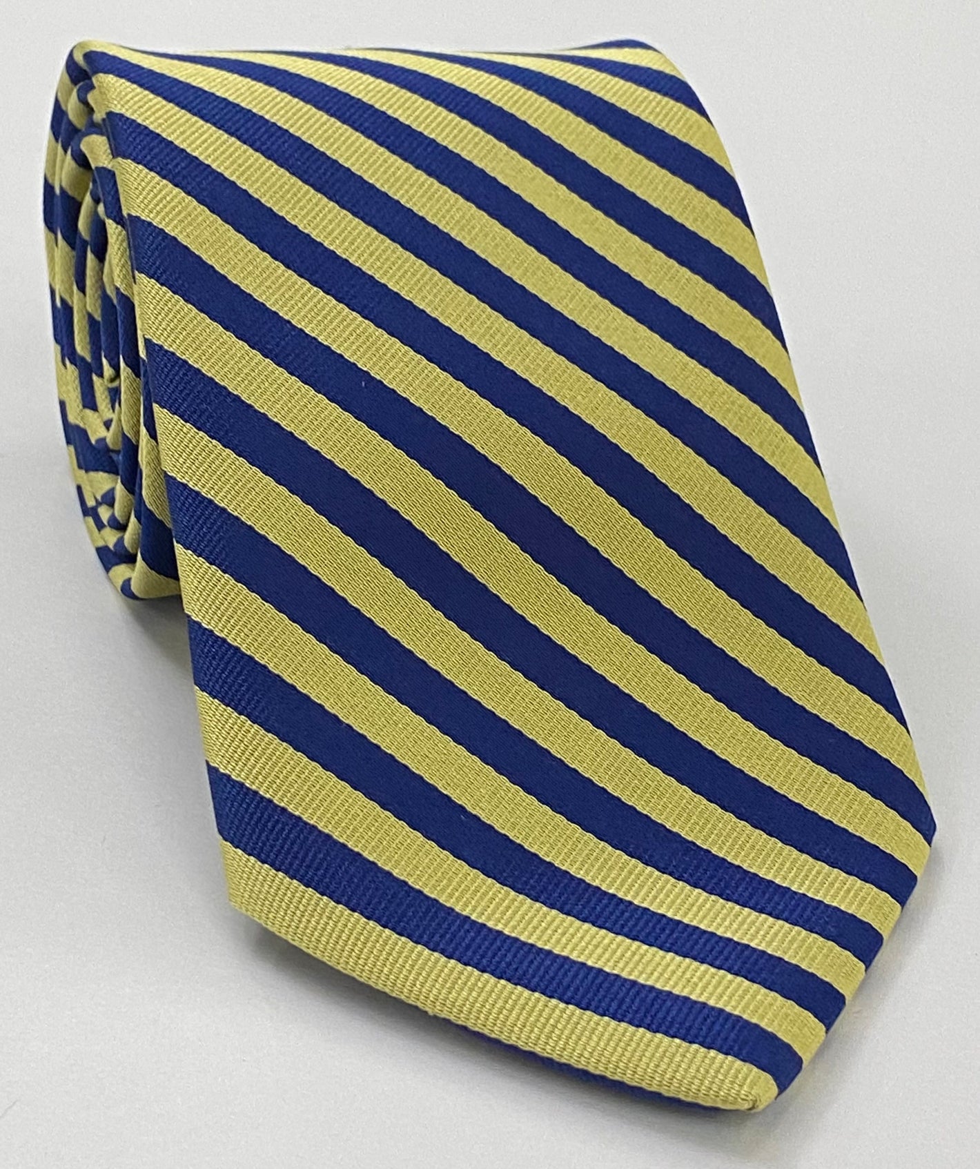링컨스 인 스트라이프 실크 타이 UKL-4 네이비 블루 & 소프트 골드
