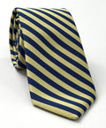 Navy Blue & Soft Gold Lincolns Inn Striped Silk Tie UKL-4
